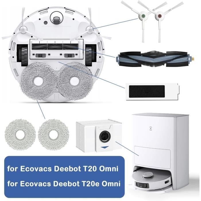 Kit de 20 accesorios para aspiradora robot Ecovacs Deebot T20 Omni / T20e Omni / T20 Max / T20