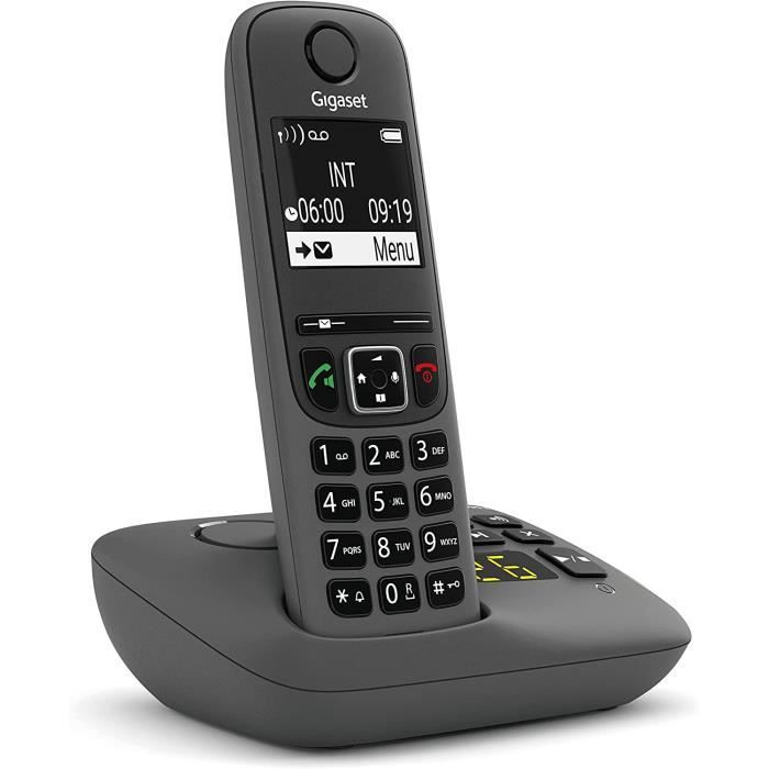Gigaset A695A - Téléphone Fixe sans Fil avec répondeur, Grand écran  rétroéclairé pour Un Affichage Ultra lisible, Fonctiolocage 8 - Cdiscount  Téléphonie