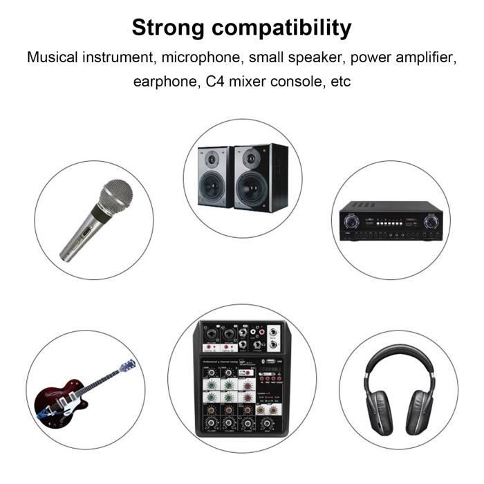 Mini Carte Son Dilwe – Interface Audio USB-C 48kHz/24bit – Pour Guitare, Smartphone, Streaming – Avec Accompagnement BT