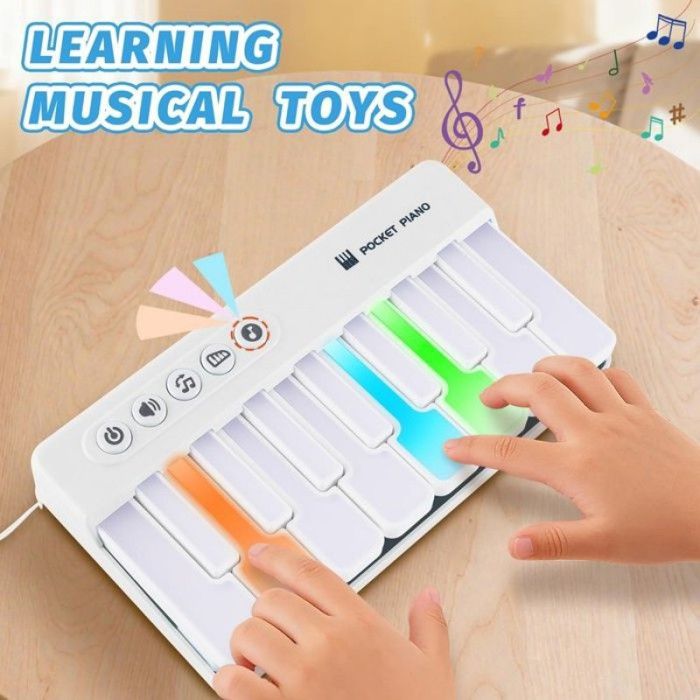 Éveil musical bébé 15,2cm x 3,2cm x 8,9 cm piano lumières arc-en-ciel ...