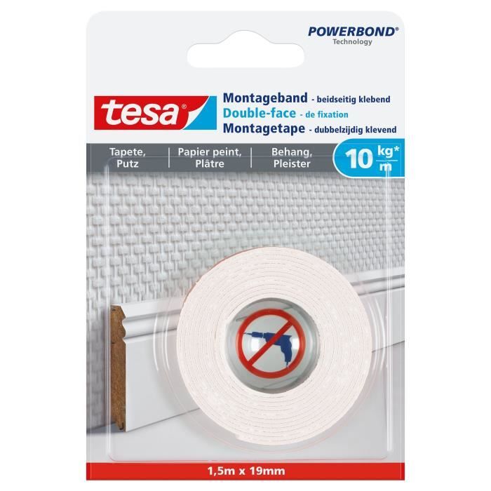 Ruban Adhésif Double Face Pour Tissu - 2,5 Cm X 10 M - Haute Adhérence - Pour Ourlets, Rideaux, Déco - Transparent Et Sans Repassage