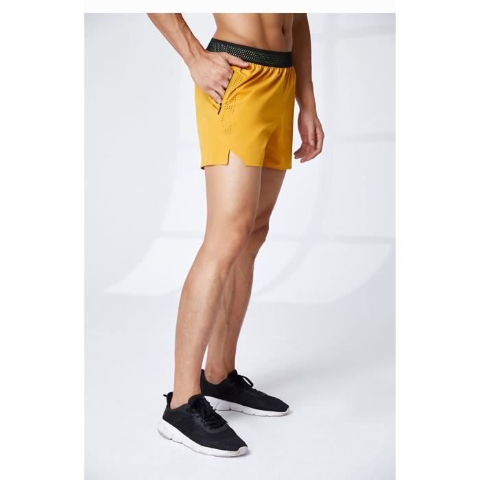 Short De Sport Homme 2 En 1 Avec Taille élastique Et Cordon - Respirant, Stretch, Pour Running Et Fitness