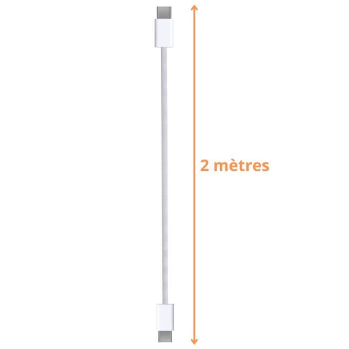 PH26Ⓡ Câble USB Type C vers type C Compatible iPhone 15/ 15 Plus/ 15 Pro