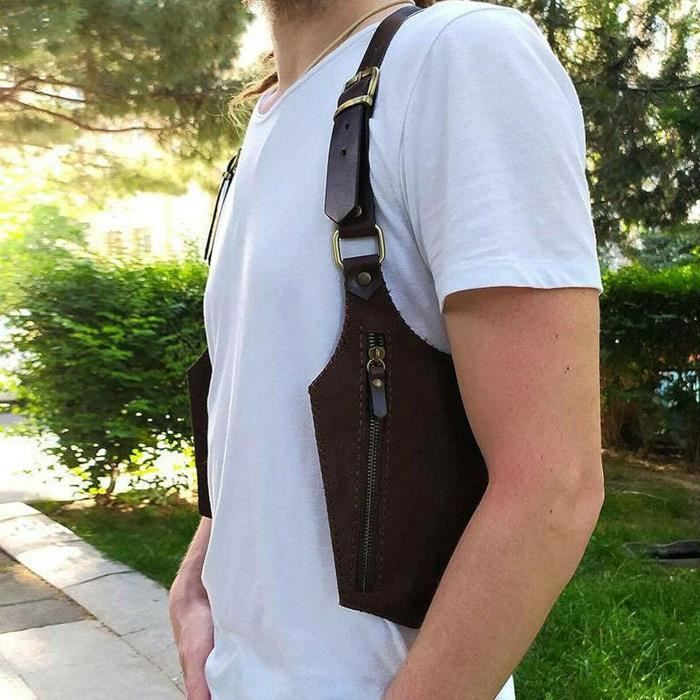 ZCSXK Sac aisselles Double paule Sacs Holster Portefeuille