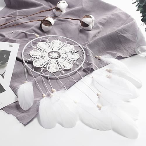 Wowagoga Attrape-rêves Style Indien Peinture à L'huile Loup Tissé à La Main Pendentif Voiture Pendentif Mural Décoration D'intérieur (loup