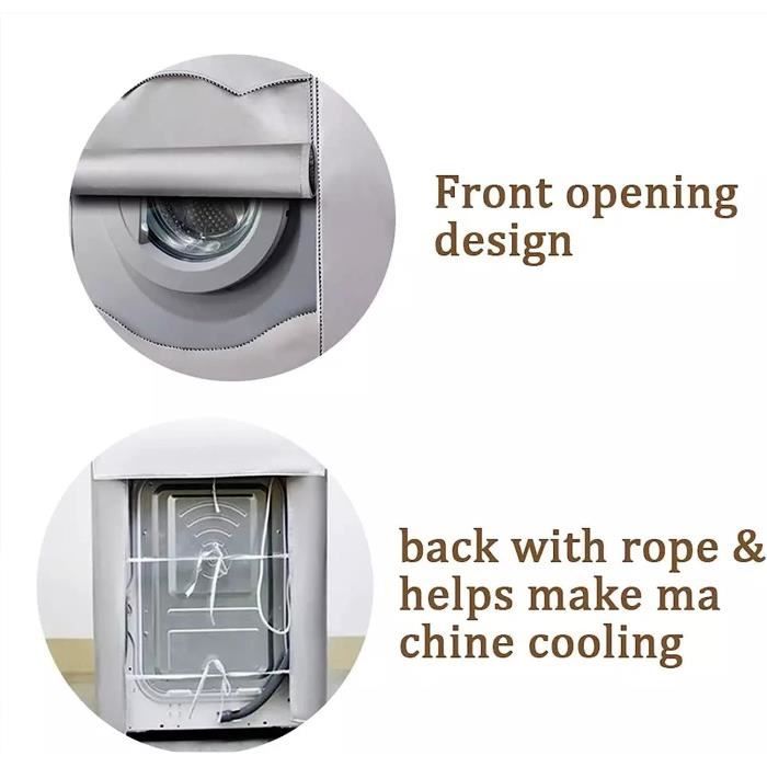 Couverture de machine à laver Housse de protection anti-poussière en coton  et lin multi-usages pour lave-linge - Cdiscount Electroménager
