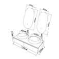 LuxuryBain - Meuble de salle de bain double vasque 120cm bois foncé avec miroir led LB-1006-3