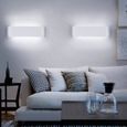 APPLIQUE DINTERIEUR Lightess Applique Murale Interieur LED 12W Blanc Froid 6000K Lampe Murale Aluminium Luminaire Mural Moderne 73-3