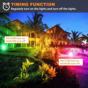 Projecteur LED Extérieur RGB 36W - Smart, Bluetooth, APP, IP66, Variateur De Couleur Et Luminosité
