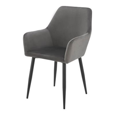 Lot De 2 Chaises Design Claren Gris - Hauteur 86 Cm - Polyuréthane - Neuf