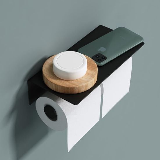 Air-Loup WC-papier Donneur Alpha Papier Toilette Acier Inoxydable Donneur Noir 
