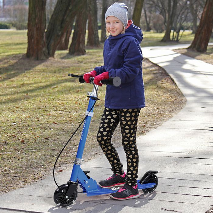 Trottinette EVO Light Blast – Roues LED, Tige Et Plateau Lumineux, Hauteur Réglable 66-81 Cm, Pour Enfant 5-12 Ans – Cadeau Fille Ou Garçon