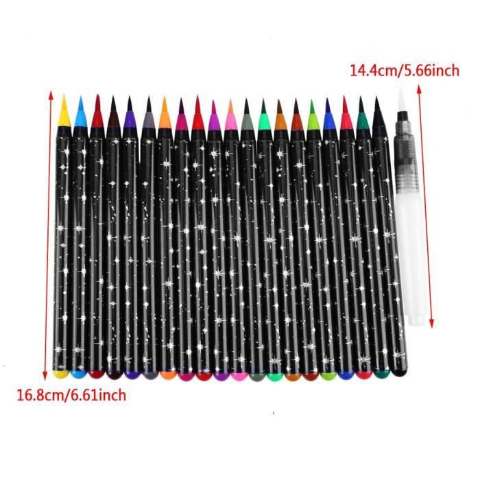 Stylos Pinceaux à Eau Pour Peinture à L'aquarelle, Paquet De