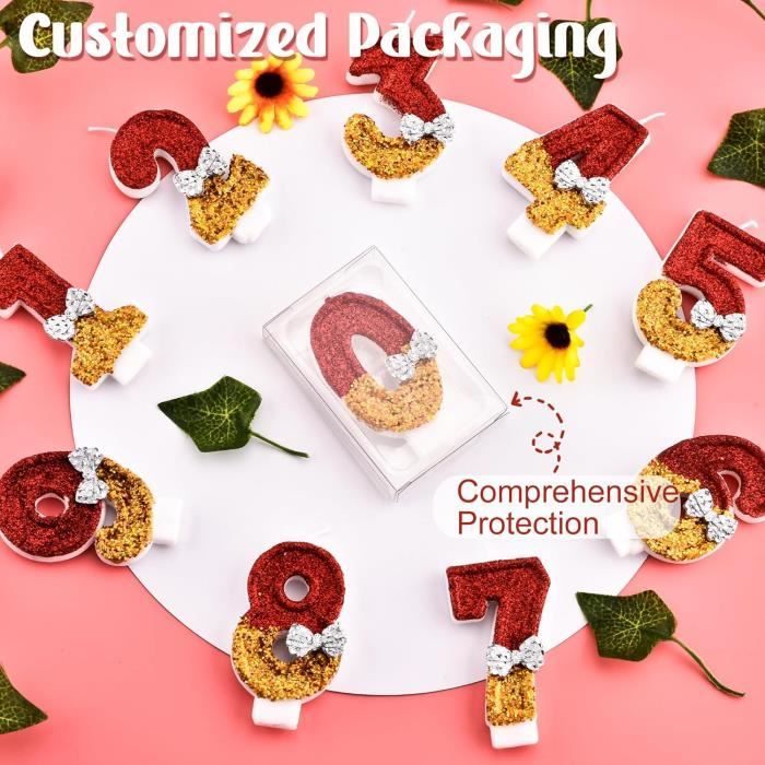 Bougies Chiffre 30 Ans Pour Gâteau D'anniversaire - Lot De 3, Motif "interdit", Diamètre 4 Cm
