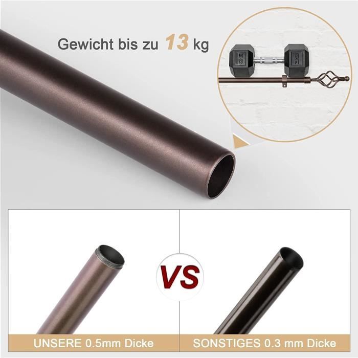 1 paire d'embouts décoratifs pour tringle à rideaux - Bronze
