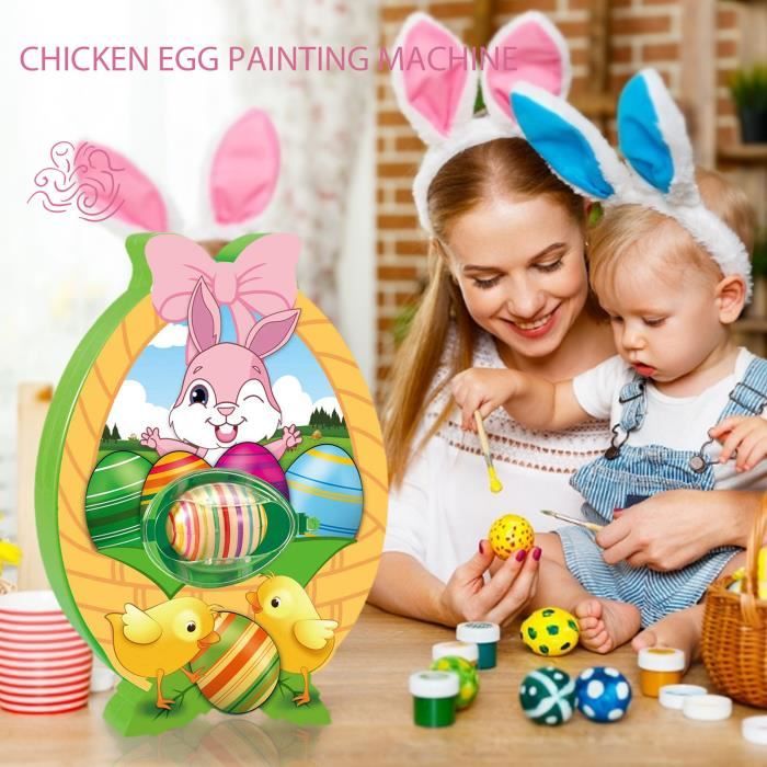 Machine à oeufs de Pâques, Kit de décorateur d'œufs de Pâques, Machine de  décoration d'œufs de Pâques avec spinner, Machine à colorer la peinture aux  œufs Jouet avec 8 séchages