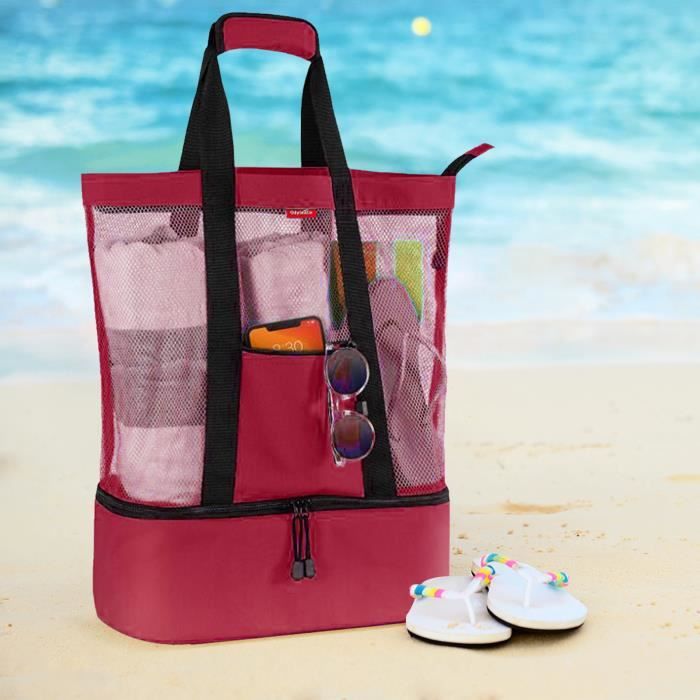 NEW Sac de plage en filet mignon Ins Style sac à main sac de collecte pour  l'ext