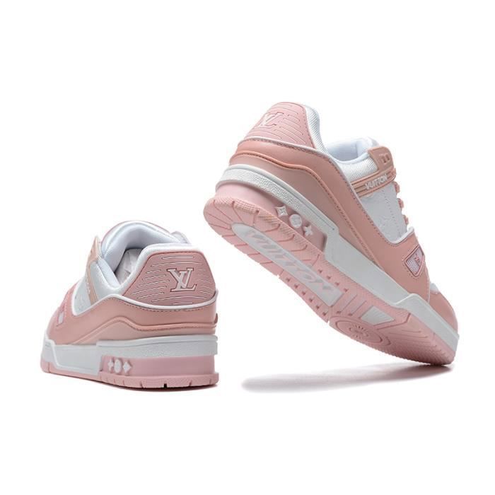 Louis Vuitton LV Trainer Chaussures de sport pour enfants formateur 28-35  Blanc Rose Rose - Cdiscount Chaussures