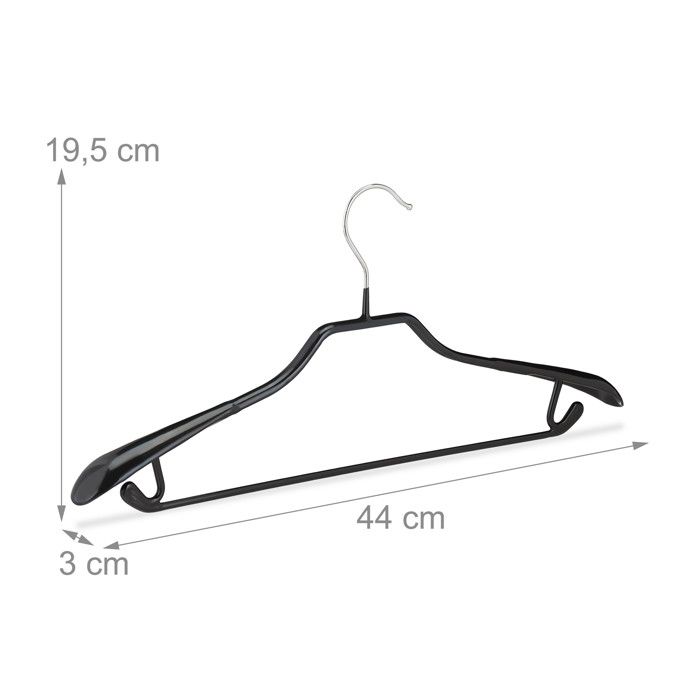 Cintre Pliable 5 En 1 Pour Pantalons Et Jupes - Gain De Place, Revêtement Antidérapant, Rotatif, Noir