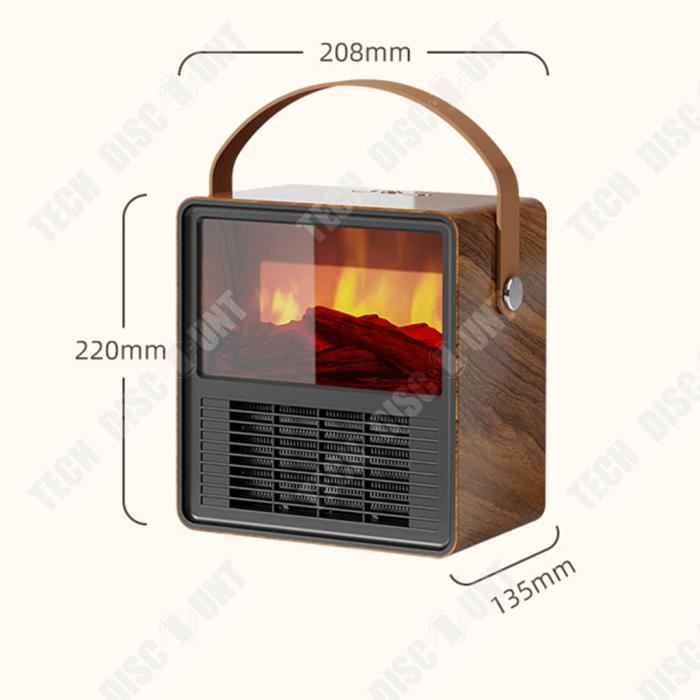 Radiateur D'appoint Mini 500W - Chauffage électrique Portable - Pour Intérieur/voiture/camping - 220V - 10