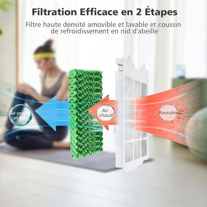 CLIMATISEUR MOBILE, 5 En 1 Climatiseur Portable, Refroidisseur D'Air De CLIMATISEUR MOBILE, 5 En 1 Climatiseur Portable, Refroidisseur D'Air De