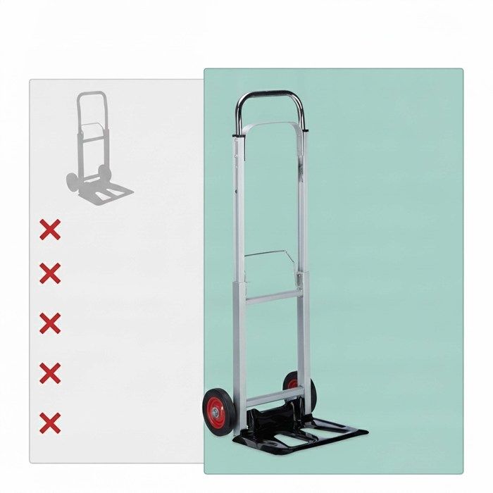 Relaxdays Diable Chariot 200kg | Pliable Et Réglable | Métal Argenté | Professionnel