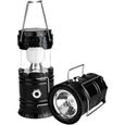 Lanterne rechargeable solaire portative d'USB LED lampe de tente ultra lumineuse de camping-0