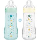 Lot de 2 Biberons - MAM BABY - Easy Active - +6 mois - 330 ml - Tétine débit X - Ice + Pearl