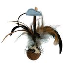 Volant culbuto - TRIXIE - 15 cm - Souris peluche - Marron - Pour chat