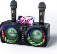 TTLIFE Machine de karaoké, Tout-en-Un Karaoké Complet avec 30W Enceinte Bluetooth, 2 Microphones Karaoké sans Fil, Rechargeable