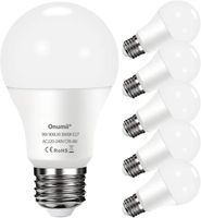 Ampoule LED E27 9W 900LM équivalent à une ampoule de 60W, blanc froid 6000K, culot à vis Edison A60 E27, 220-240V - paquet de 6-tmt