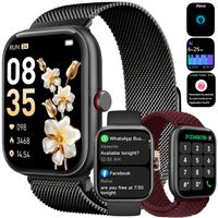 Montre Connectée Femme Sport Tracker d'activité Homme Appel Bluetooth,1.91"Alexa intégrée IP68 SpO2 Smartwatch Android iOS