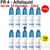 Eliquid FR4 6mg lot de 10 liquides ALFALIQUID