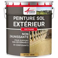 Peinture sol extérieur intérieur pour béton haute résistance non jaunissante SOLTHANE  Beige ral 1001 - Kit de 5 kg