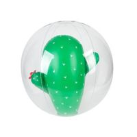 Ballon Gonflable pour Piscine & Plage - Design Cactus - Diamètre 41 cm - Accessoire d'Eau