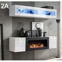 Combinaison de meubles - Krista - 2A - Blanc - Brillant - Contemporain - Design