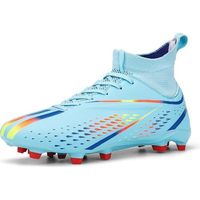 Chaussures de Football OOTDAY Homme et Garçon Crampons de Foot Professionnel Antidérapant Entrainement Sport Adolescents-Bleu