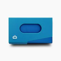 ÖGON DESIGN - One Touch | Blue - Porte carte Bleu en Aluminium anodisé