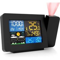 Réveil de projection numérique YSTP - Double alarme - Station météo - Affichage de la température