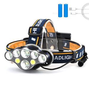 Lampe Frontale LED 7x Super Lumineuse – Rechargeable, Torche Frontale, R2F1