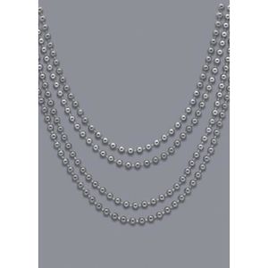 Collier de perles Blanc 180 cm pour votre costume Charleston années 20 