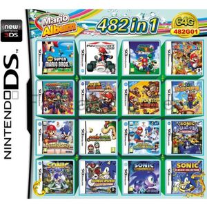 JEU DS - DSI Nouveau 482 en 1 Cartouche de jeu DS Mario Multica