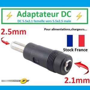 Adaptateur Alimentation électrique Dc 5,5 X 2,5 Mm H 2,1 X 5,5