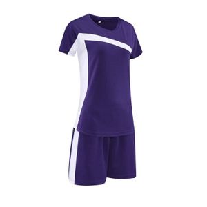 BALLE - BOULE - BALLON AOX837 violet - M(45-50kg) - Combinaisons de volley-ball à manches courtes pour femmes, Uniformes d'entraînem