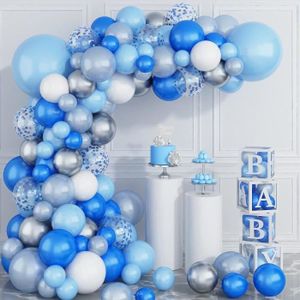Kit Arche Ballon Bleu 99 Pices Kit Arche Guirlande Ballons Bleu Argent avec  Ballons Anniversaire Confettis Argents Blancs Mta[15006] - Cdiscount Maison