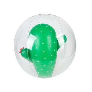 JEUX DE PISCINE Ballon Gonflable pour Piscine & Plage - Design Cactus - Diamètre 41 cm - Accessoire d'Eau