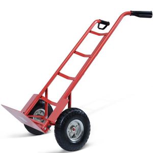 Pliant Diable de Transport Syst/ème de Transport charge max Diable de Manutention Rouge ou Noir 200 kg 2 Roues Pneumatiques Chariot /à Main en Acier