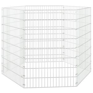 CLAPIER DUOKON - Cage à lapin 6 panneaux 54x80 cm Fer galvanisé