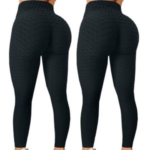 PANTALON DE SPORT Pantalon de sport,Pantalons de Yoga extensibles pour femmes, collants de Sport, de Compression, taille haute, Push-Up- C 2PC[D5852]