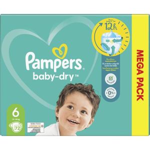COUCHE PAMPERS Baby-Dry Taille 6 - 72 Couches